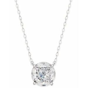 Eliot Danori Clear CZ Solitaire Pendant Necklace Silver Dainty